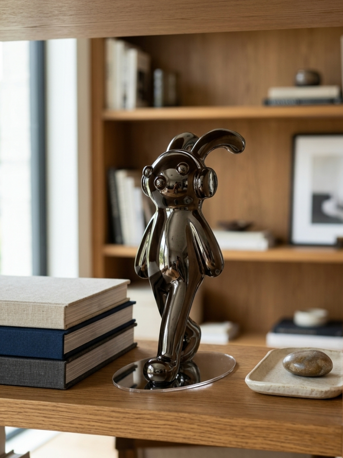 Metal Bunny Decor