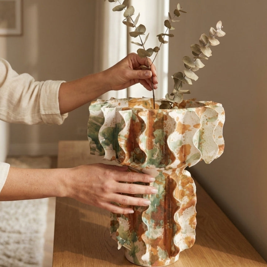 Seaform Green Vase L