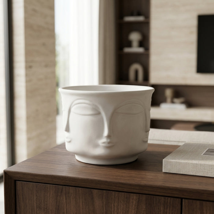 White Buddha Vase