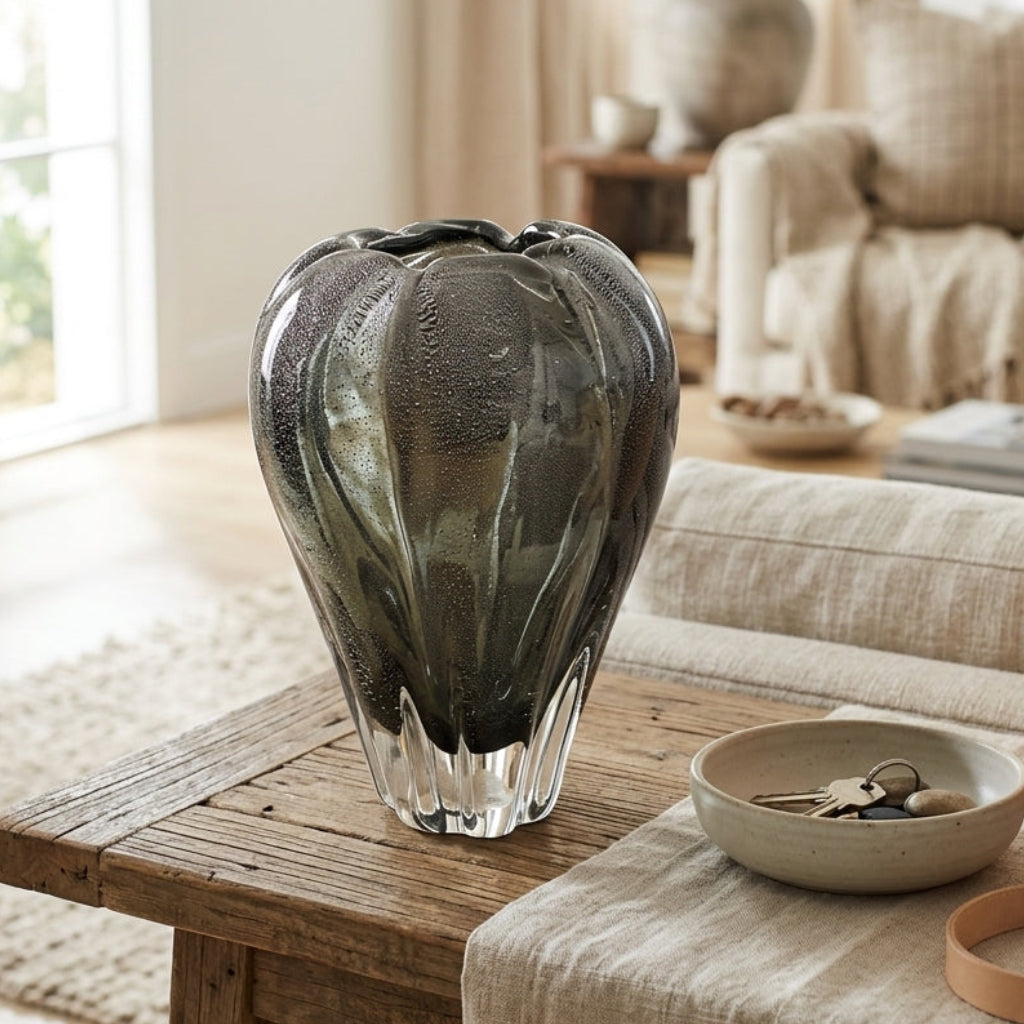 Ovra Grey Crsytal Vase