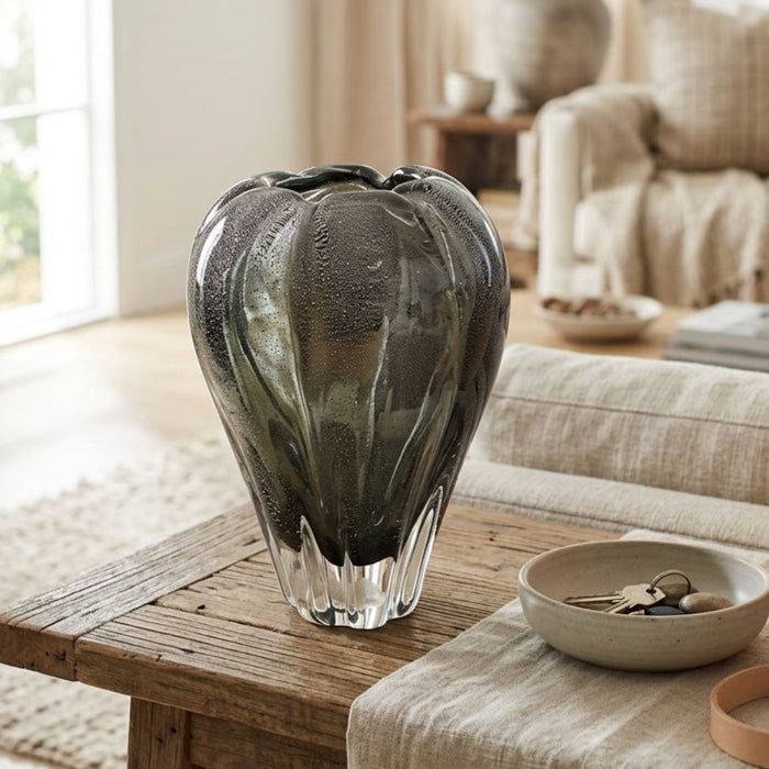 Ovra Grey Crsytal Vase