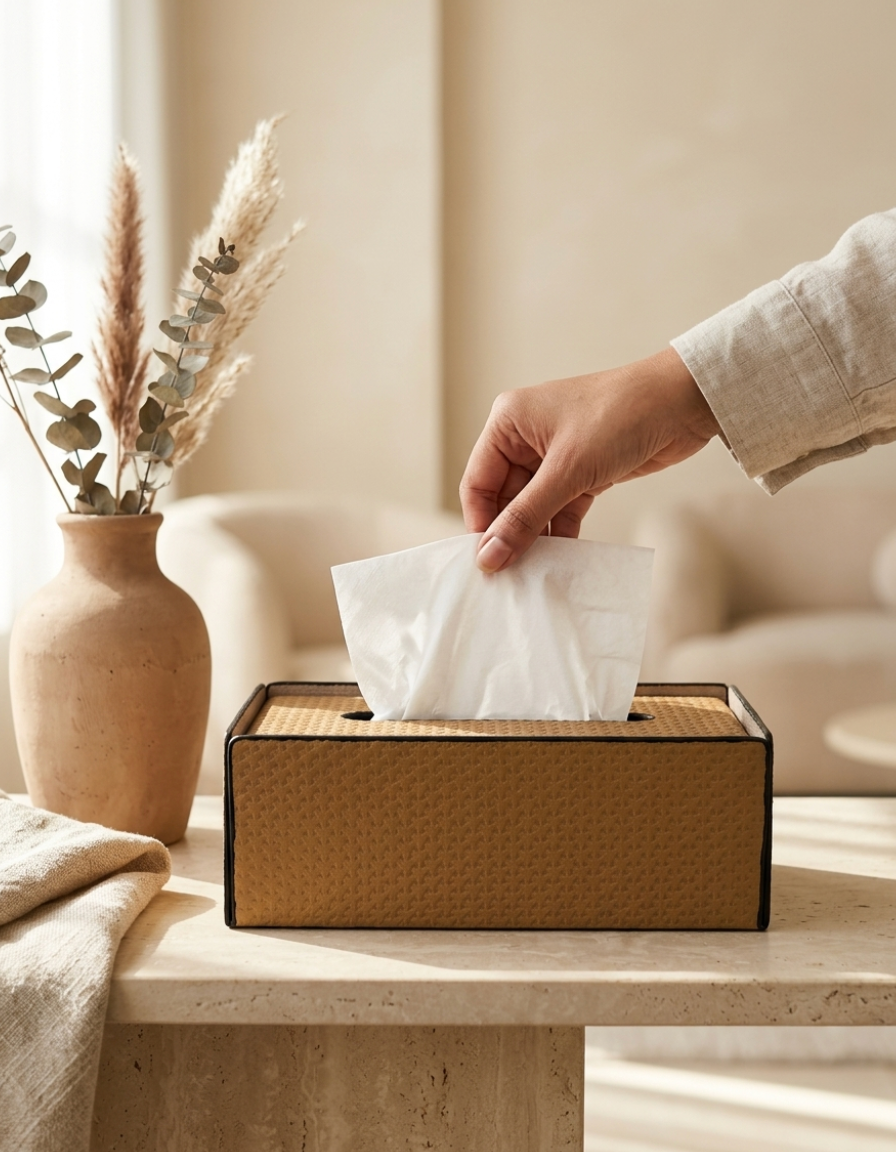 Walnut Tissue Box
