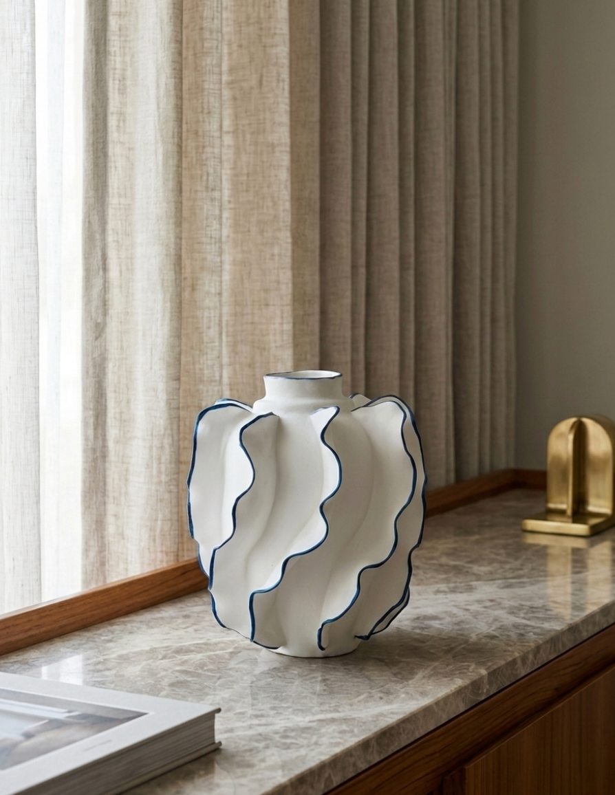 Ceramic Abstract Flower Vase