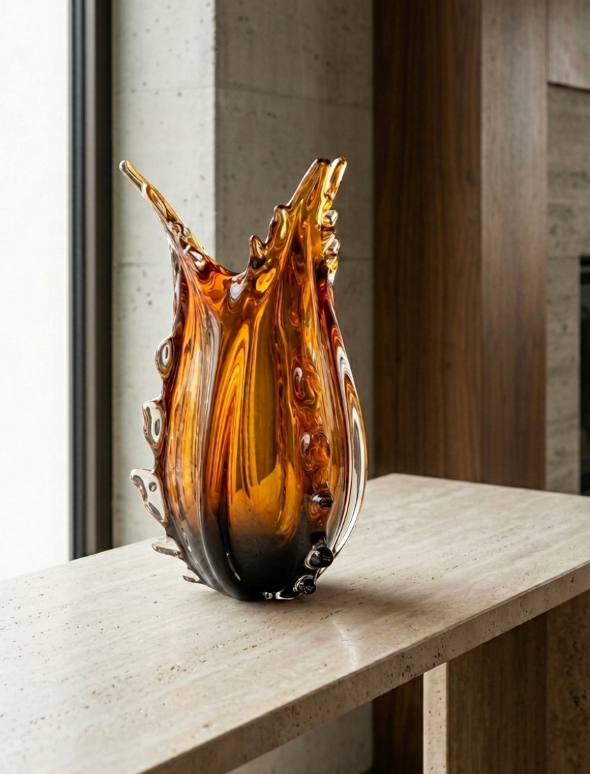 Orange Tulip Petal Vase S