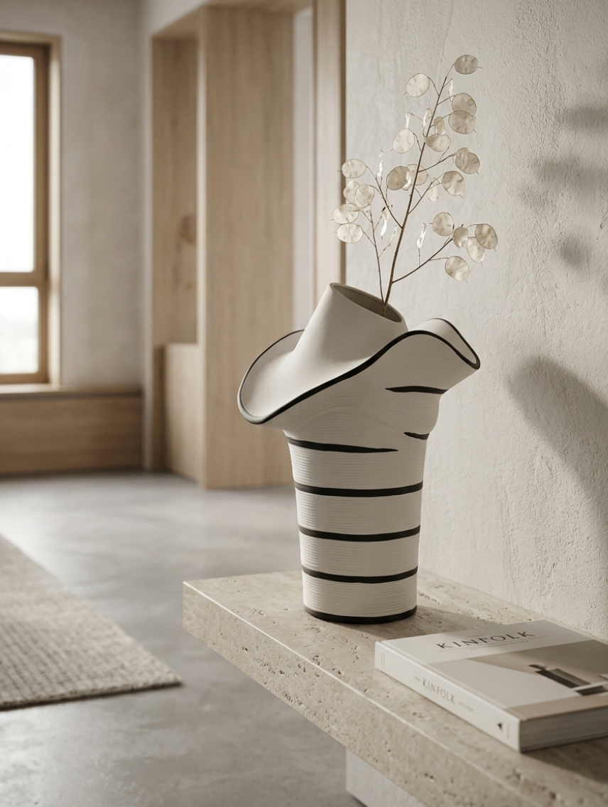 White Statement Vase