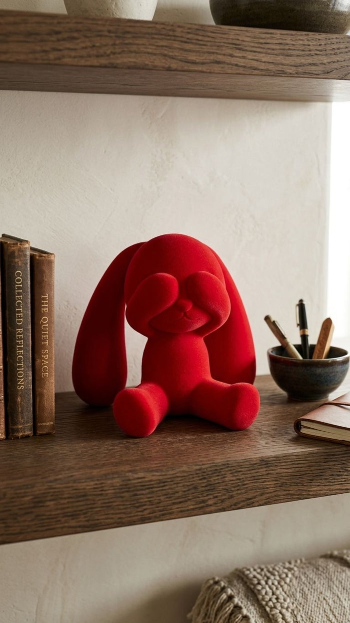 Red Blindfolded Bunny